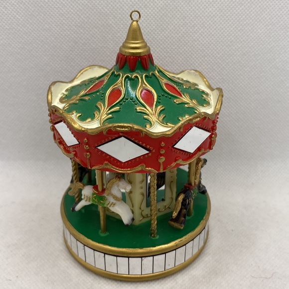Vintage Noma Ornamotion Carousel Rotating Christmas Tree Ornament Holiday 1989 - Picture 12 of 15